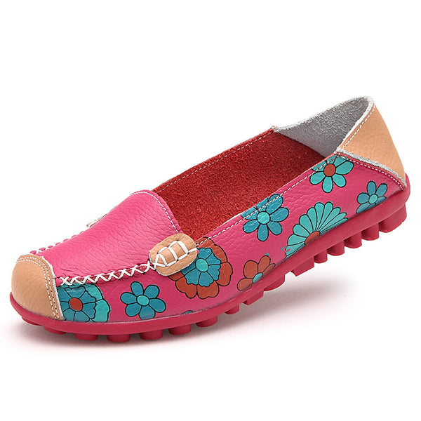 Women Summer Genuine Leather Flat Shoes 3