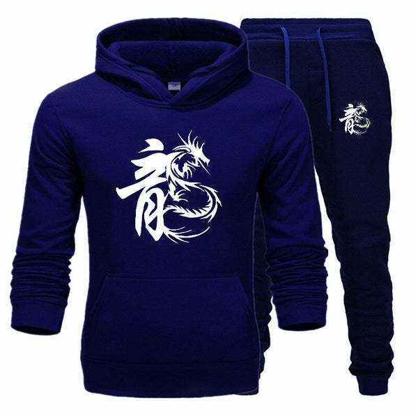 Men's Cotton Tracksuit With Dragon Print | ZORKET | ZORKET