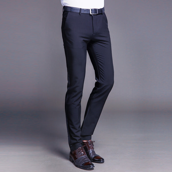 saferido Fashion High Quality Cotton Men Pants Straight Spring and Summer Long Male Classic Business Casual Trousers Full Length 36