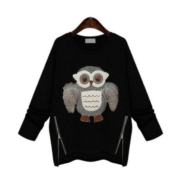 Women's Owl Art Casual Sweatjacken main image 1
