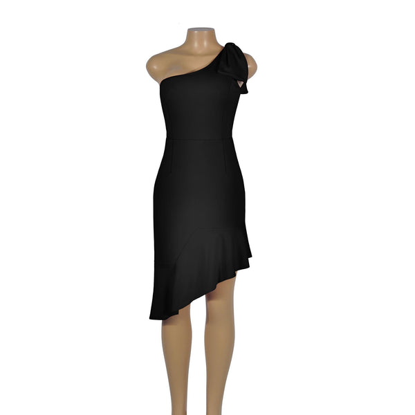 Women's Summer One-Shoulder Sheath Mini Dress With Ruffles | ZORKET