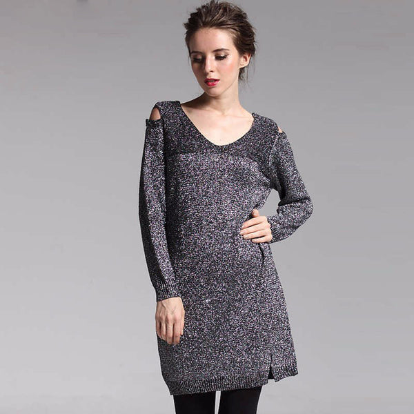 Knitted Long Sweater Of Wool | Buy Women's Clothing | Zorket | ZORKET