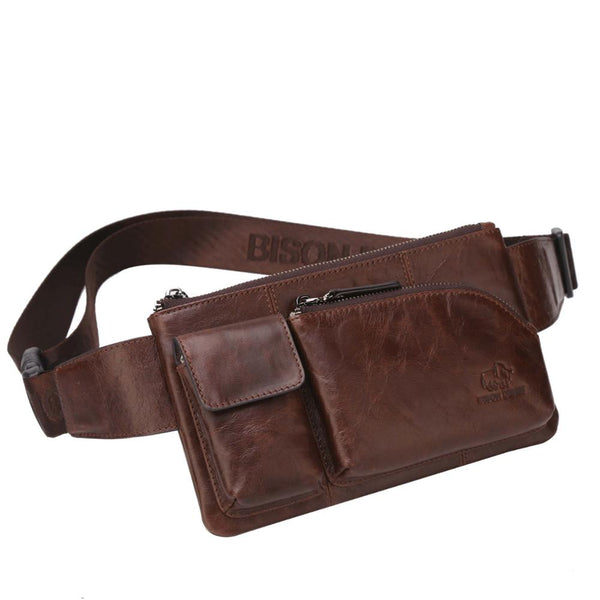 Men's Genuine Leather Waist Pack With Zipper | ZORKET | ZORKET