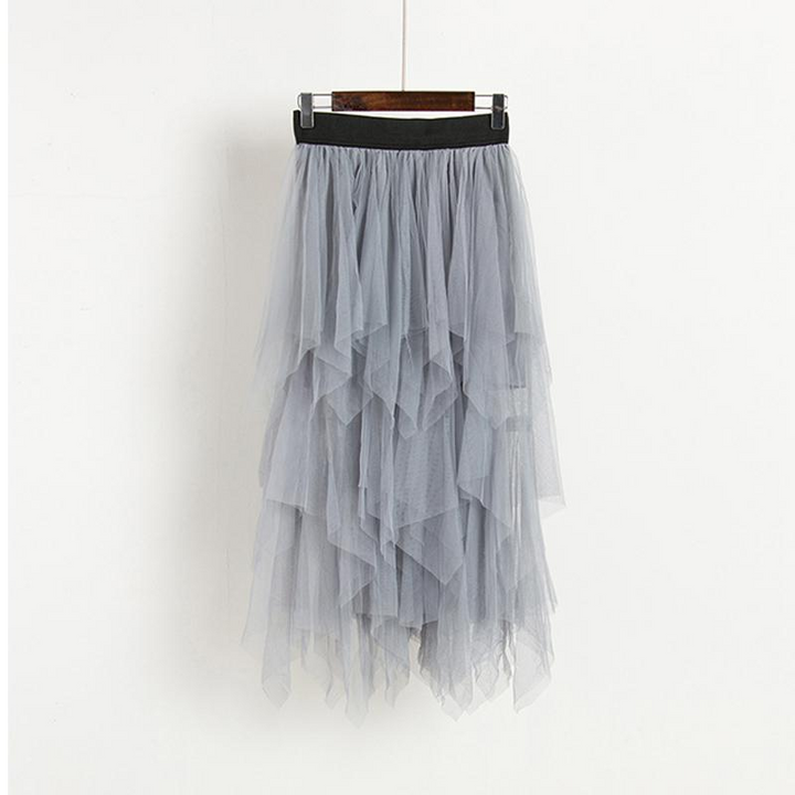 Women's Summer Casual Asymmetrical Mesh High-Waist Skirt | ZORKET | ZORKET
