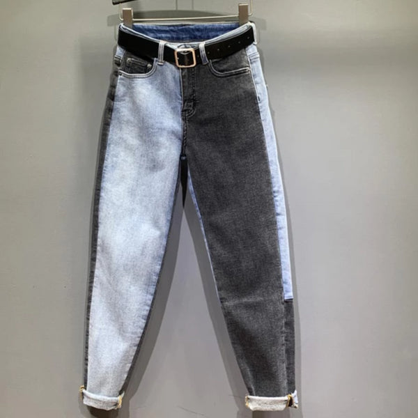 Women's Patchwork High-Waist Long Jeans | ZORKET | ZORKET