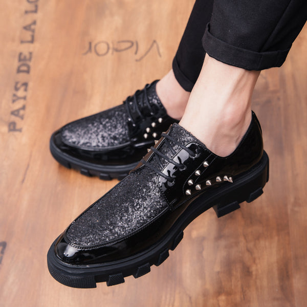 Men's Laced Up Dress Shoes With Rivets | ZORKET