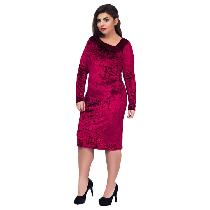 Women's Autumn Velvet Dress | Plus Size | ZORKET | ZORKET Women's Autumn Velvet Dress | Plus Size | ZORKET | ZORKET