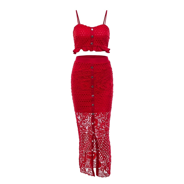 Women's Summer Hollow Out Bodycon Two-Piece Dress | ZORKET Women's Summer Hollow Out Bodycon Two-Piece Dress | ZORKET
