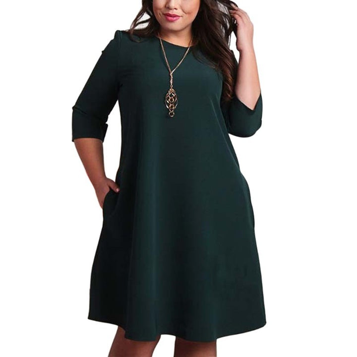 Women's Autumn Casual A-Line Loose Office Dress With Pockets | ZORKET | ZORKET Women's Autumn Casual A-Line Loose Office Dress With Pockets | ZORKET | ZORKET
