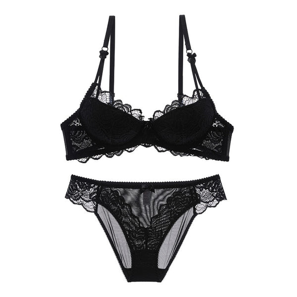 Women's Ultra-Thin Lace Lingerie Set | Push-Up Bra & Panties | ZORKET ...