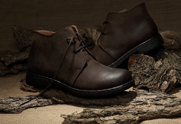 nubuck lace up boots