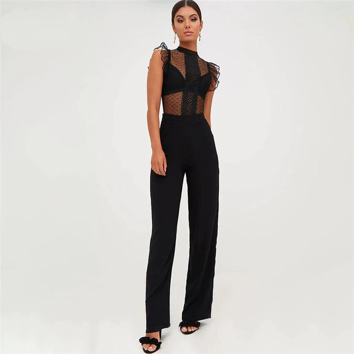 Women's Summer Lace Bodysuit With Ruffle Sleeves | ZORKET | ZORKET