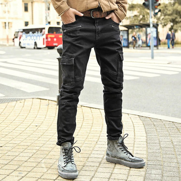 Men's Autumn Casual Black Jeans | Men's Trousers | Mens Pants | ZORKET ...