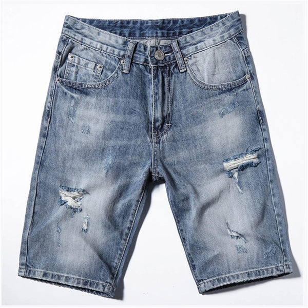Men's Summer Cotton Ripped Denim Shorts | ZORKET | ZORKET