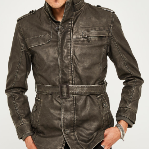 Men's Casual PU Leather Jacket With Collar | ZORKET