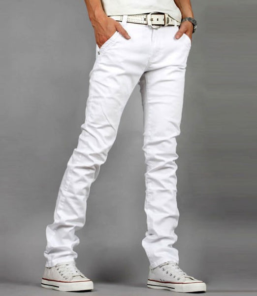 Slim Fit Men's High Quality White Jeans | ZORKET