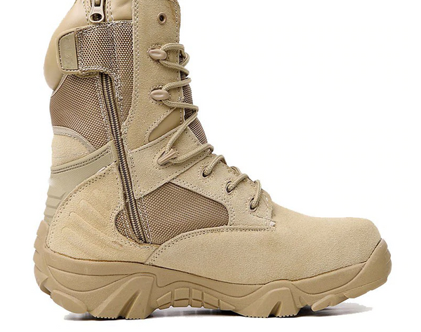 Men's Winter & Autumn Military Leather Boots | Men's Army Work Shoes ...