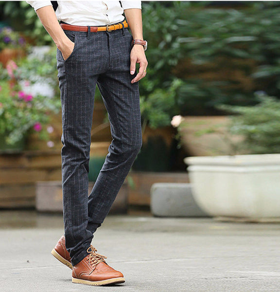 Men's Vintage Casual Fashion Plaid Pants | ZORKET