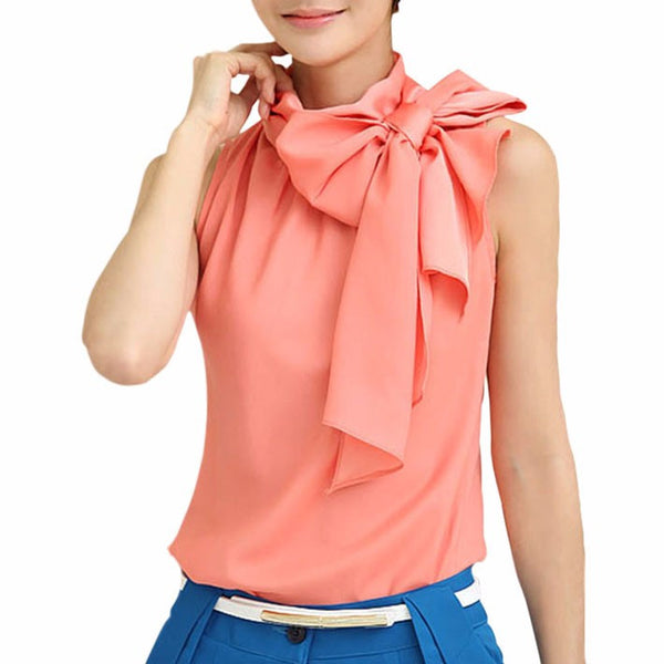 Chiffon Blouse With Bow-Collar | Buy Women's Clothing | Zorket | ZORKET