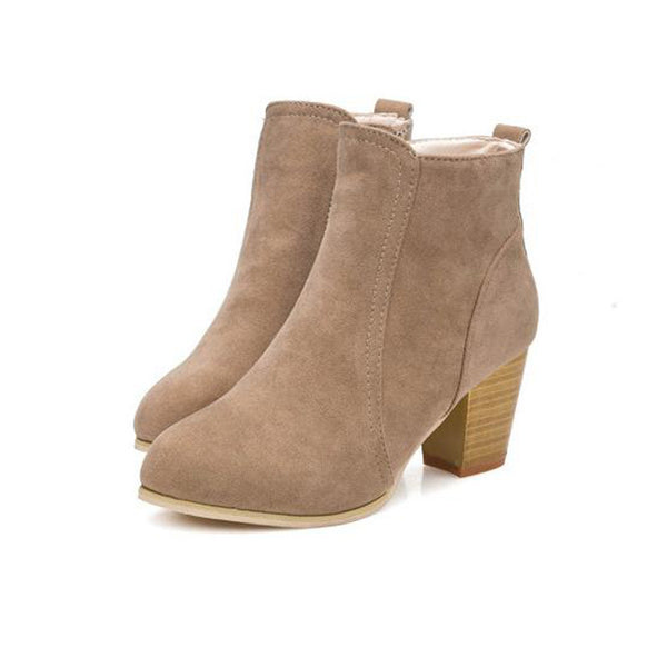 Ponted Toe High Thick Heels Women's Casual Boots | ZORKET