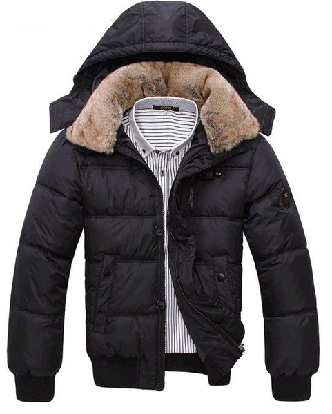 Men's Solid Color Thick Winter Jacket | ZORKET