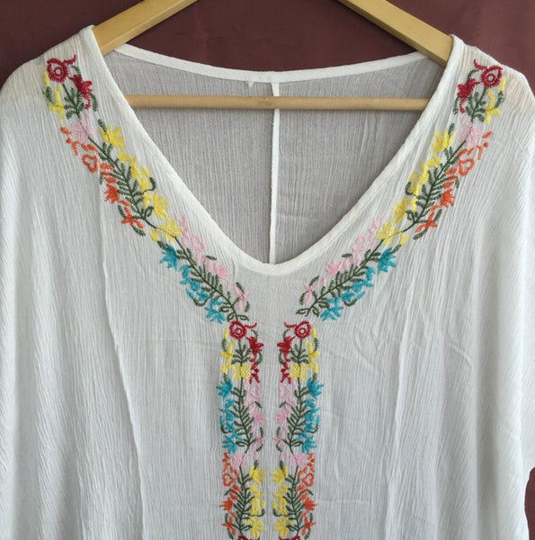 Summer Short Sleeved Dress With Embroidery | Zorket | ZORKET