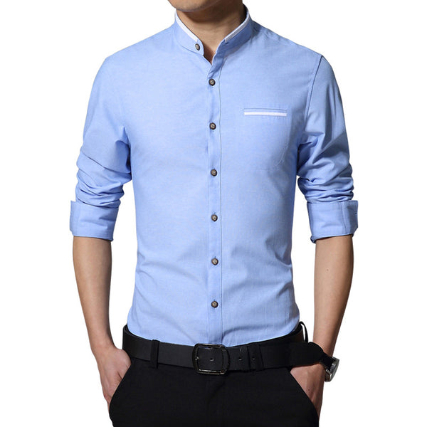 Men's Casual Slim Fit Long Sleeve Shirt | ZORKET