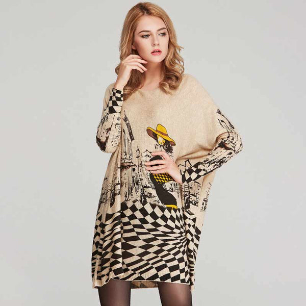 Autumn O-Neck Knitted Sweater Dress | Buy Women's Clothing | Zorket ...