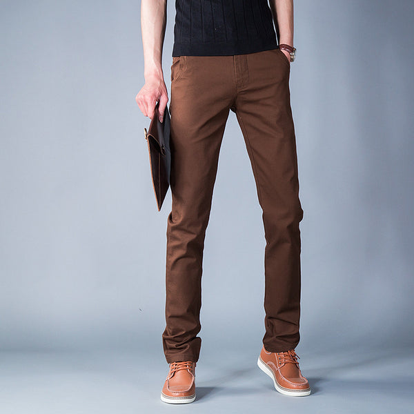 Men's Brown Straight Pants | ZORKET